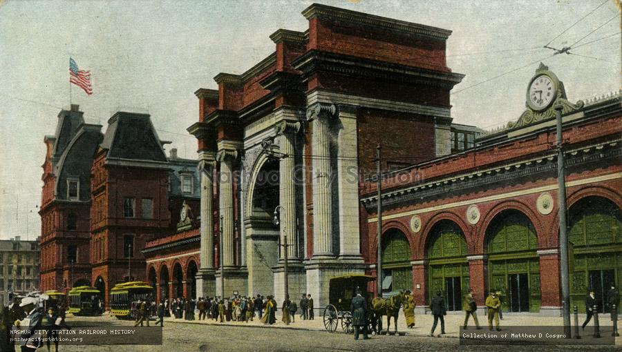 Postcard: Boston, Massachusetts, North Station
